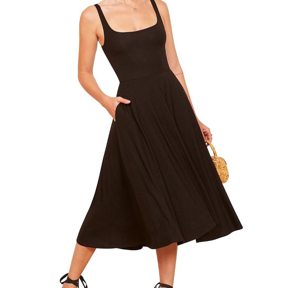 Elegant Burgundy Sleeveless Dress